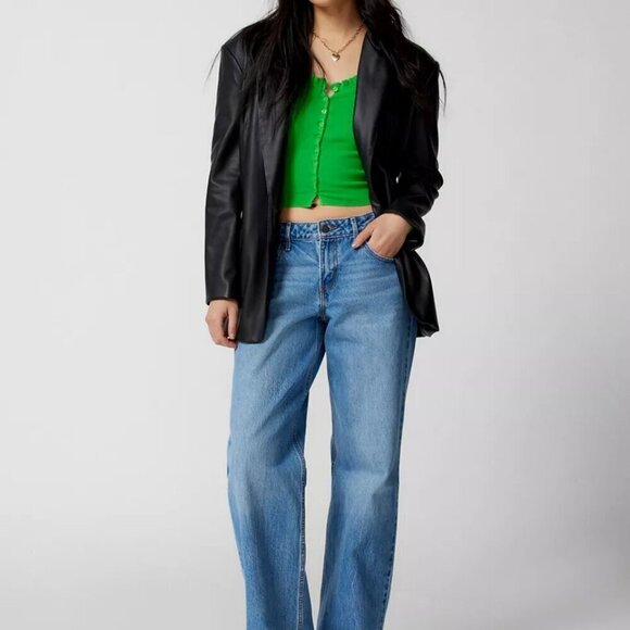 NWT Urban Outfitters Lala Shrunken Coral Cropped Cardigan - Picture 5 of 7